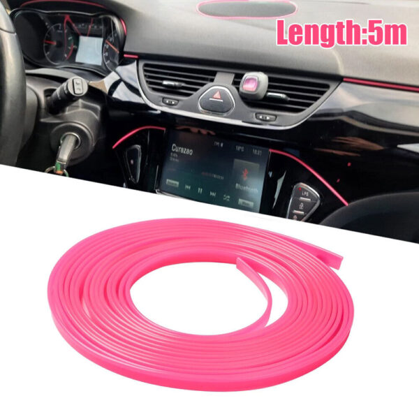 Car Trim Strip Styling Interior Moulding Strips Line Pink Decor Accessories - Image 3