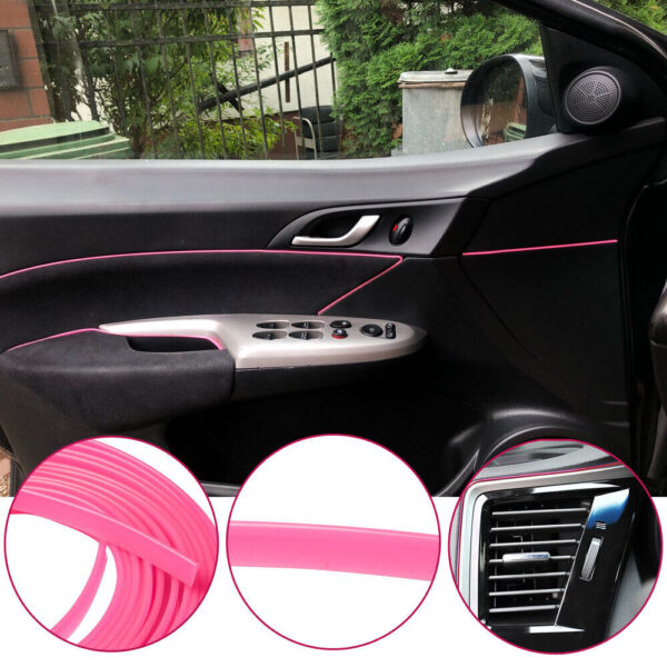 Car Trim Strip Styling Interior Moulding Strips Line Pink Decor Accessories - Image 4