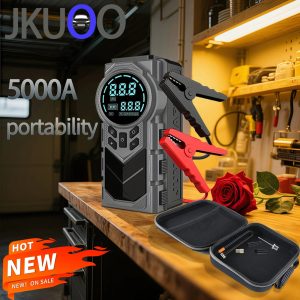 12V Jump Starter & Tyre Inflator - 150PSI, LED, USB