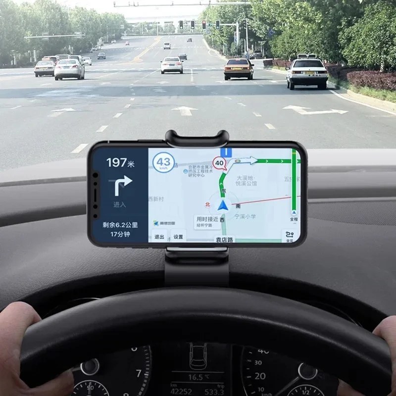 360° Rotating Car Phone Holder - Dashboard Grip Mount