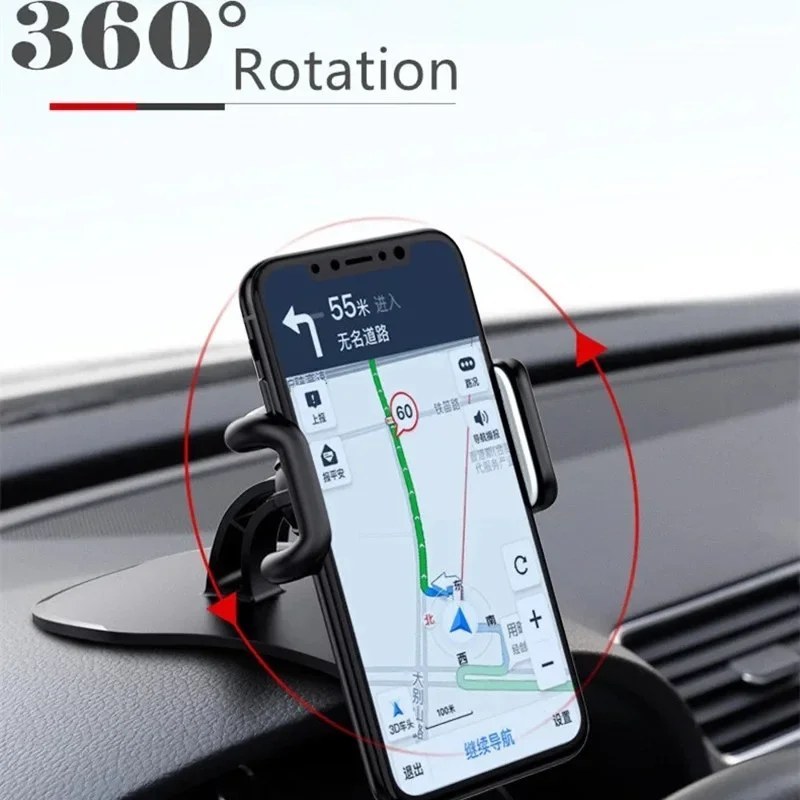 360° Rotating Car Phone Holder - Dashboard Grip Mount
