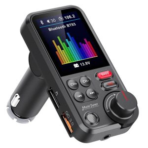 Bluetooth FM Transmitter - Hands-Free Car MP3 Adapter