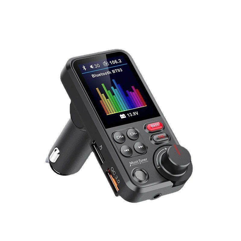 Bluetooth FM Transmitter - Hands-Free Car MP3 Adapter