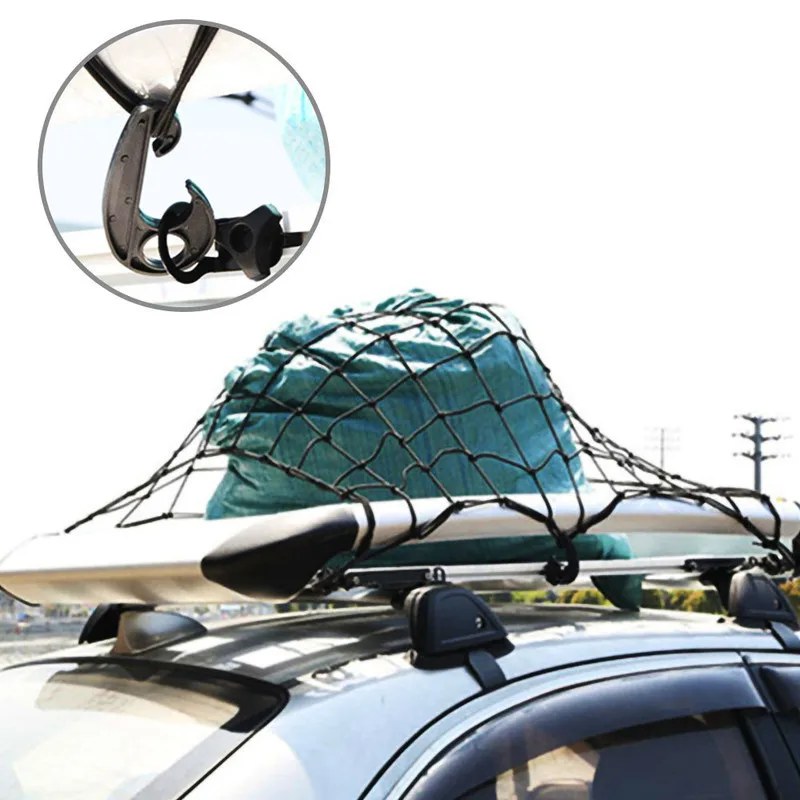 Car Boot Cargo Net - 120x90cm Elastic with Hooks