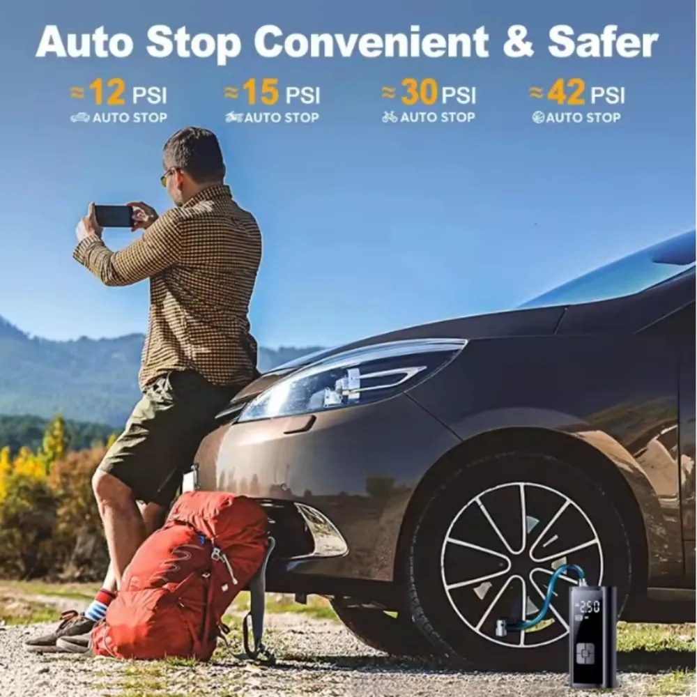 Cordless Tyre Inflator - 150PSI Portable Air Compressor