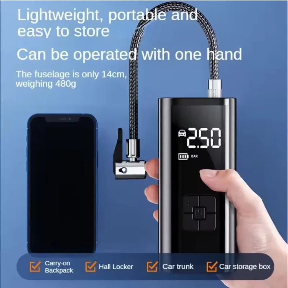 Cordless Tyre Inflator - 150PSI Portable Air Compressor