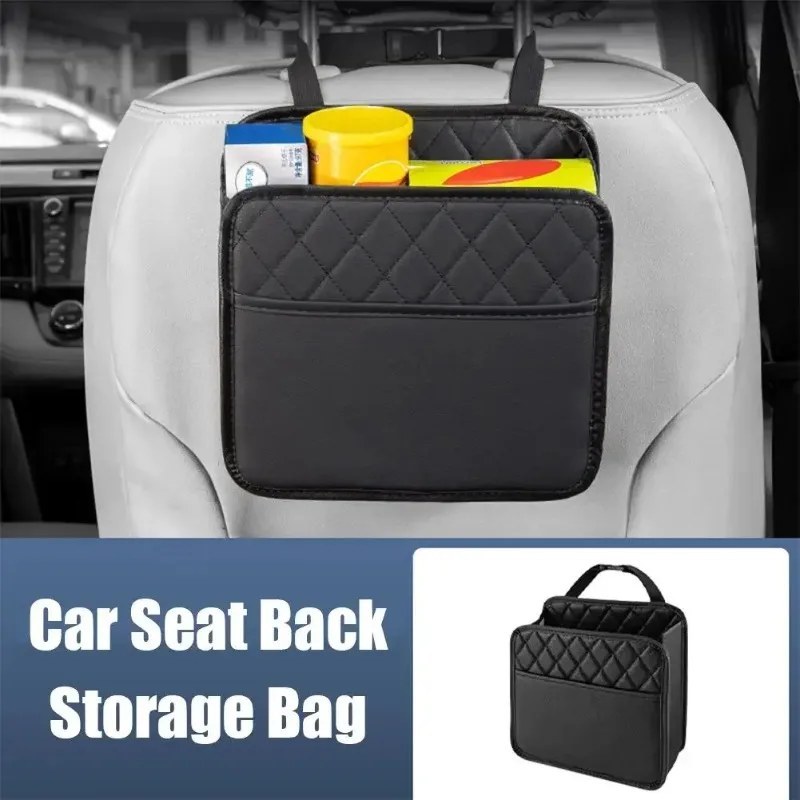 Folding Leather Storage Box - Seat Back Organiser