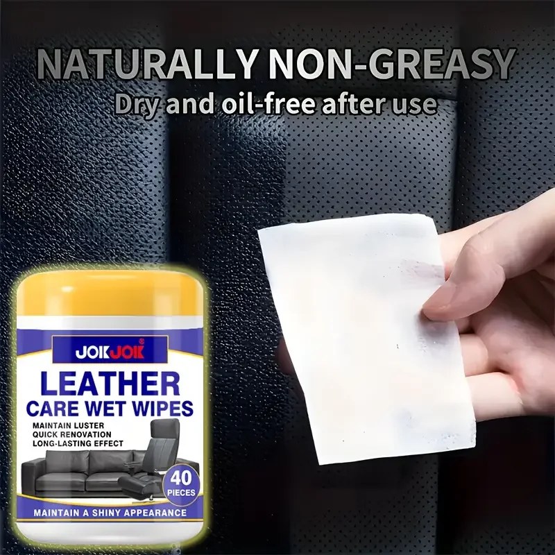 Leather Care Wipes for Car Interior - Restore & Protect