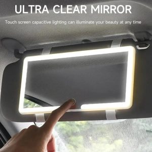 LED Sun Visor Vanity Mirror - Rechargeable Fill Light