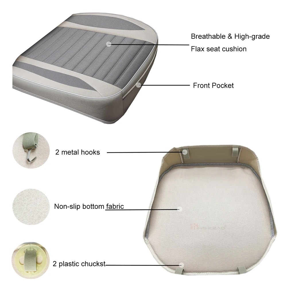 Luxury Flax Car Seat Cover Set - All Seasons