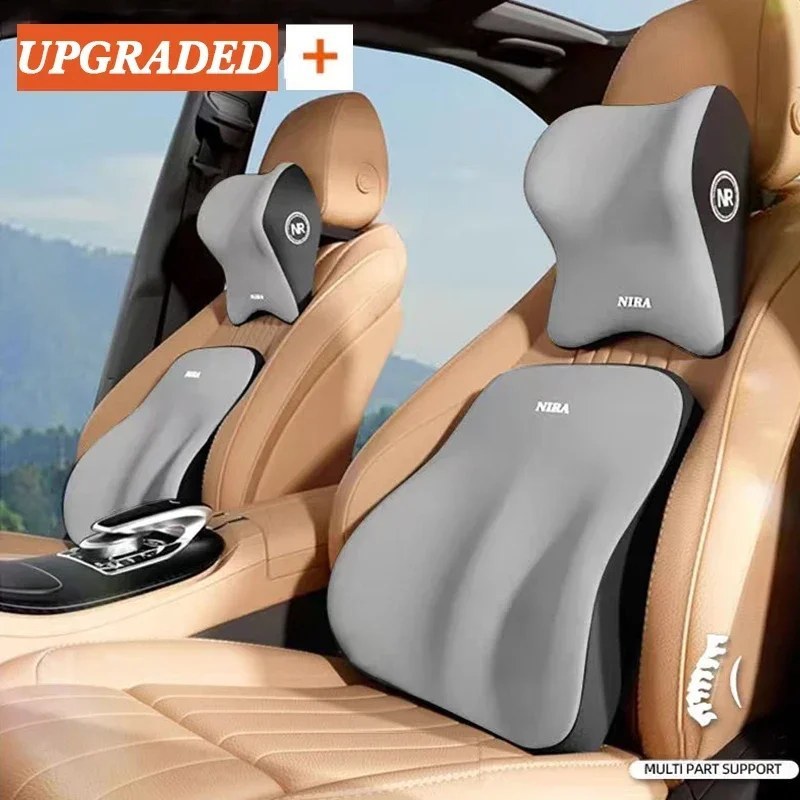 Memory Foam Lumbar and Neck Cushion Set