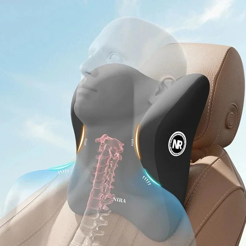 Memory Foam Lumbar and Neck Cushion Set