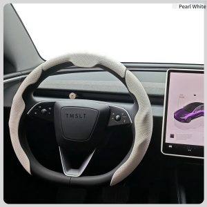 Perforated Leather Steering Wheel Cover - 3 Piece