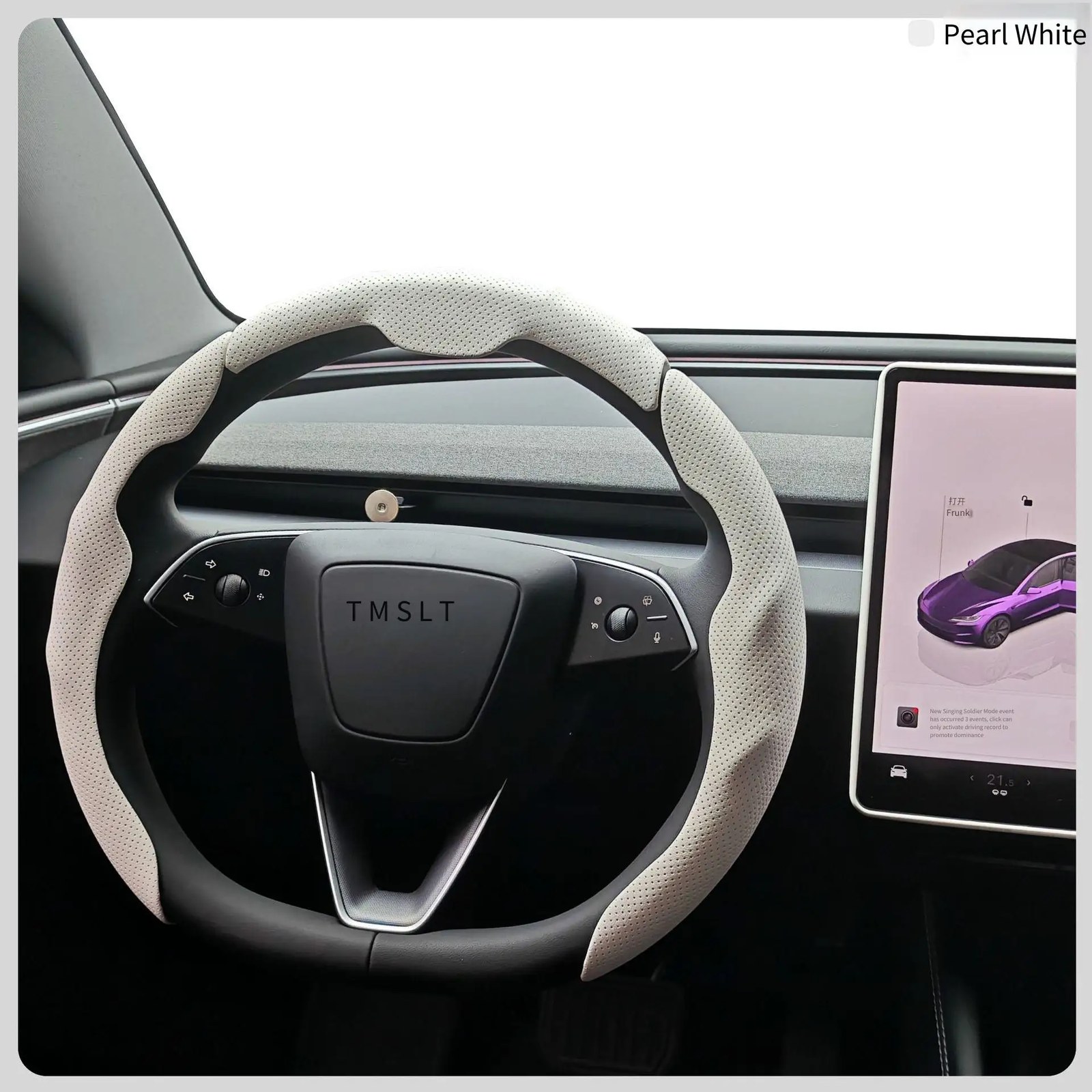 Perforated Leather Steering Wheel Cover - 3 Piece