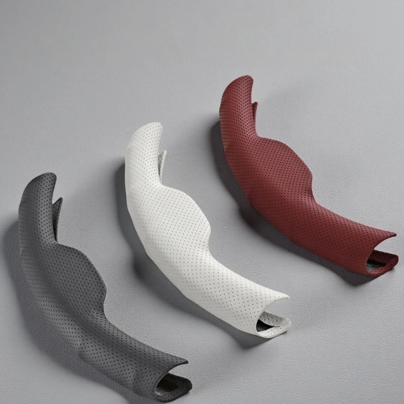Perforated Leather Steering Wheel Cover - 3 Piece