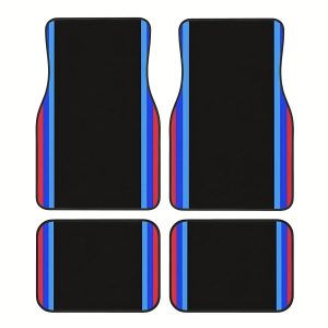 Premium Car Mat Set - 4 Piece with Colour Border