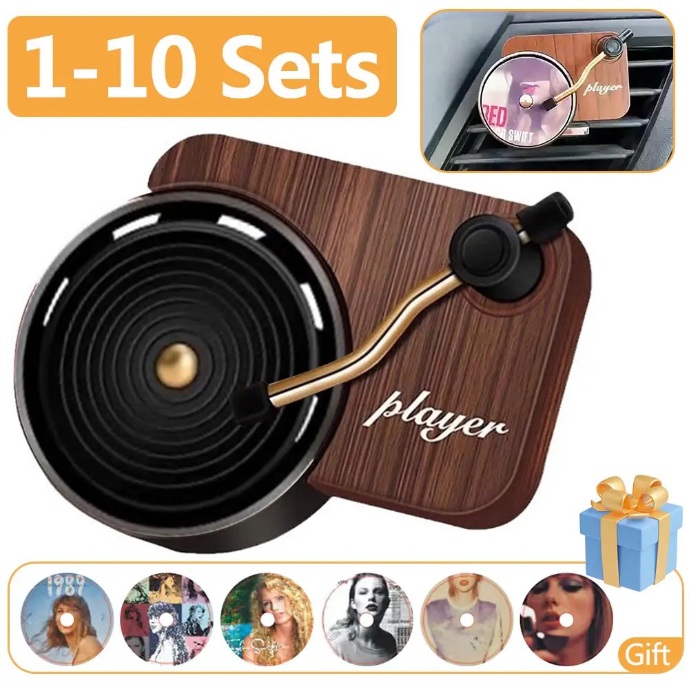 Retro Turntable Car Air Freshener Vent Clip Diffuser