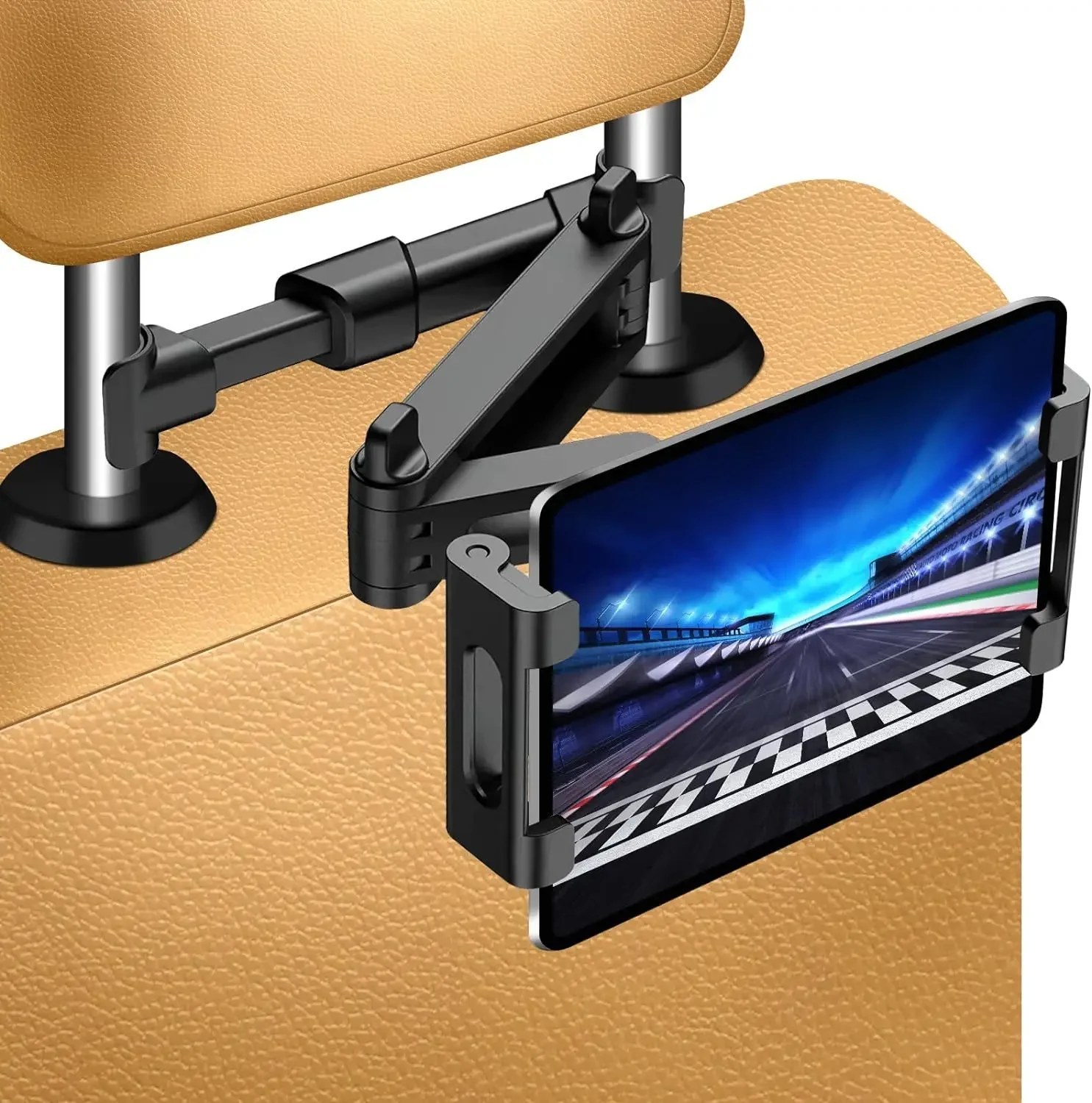 Tablet Headrest Mount - 360° Rear Seat Holder