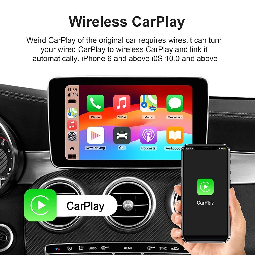 Wireless CarPlay and Android Auto Adapter - 3-in-1 Ai Box